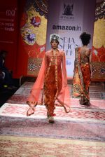 Model walk the ramp for JJ Valaya on day 1 of Amazon India Fashion Week on 25th March 2015